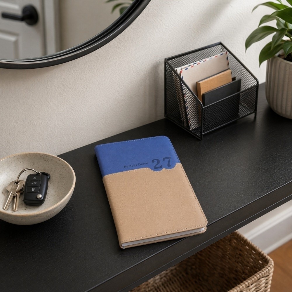 Leather Work Diary Covers - Kantoorwerkplanner 2027, Schema-planner, Kladblok, Dagboek, Schrijfblok,