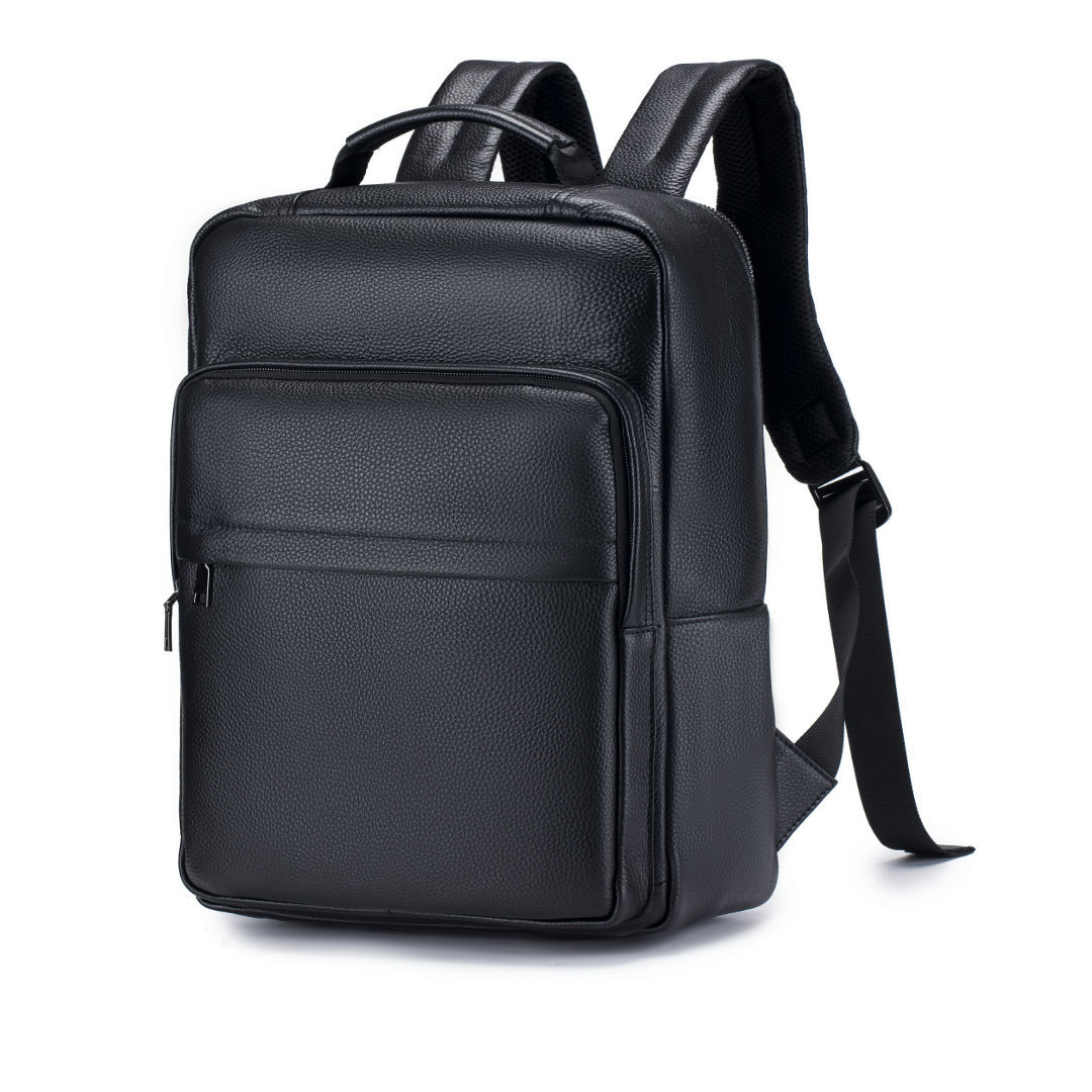Leather Work Rucksack Mens - Echte leren reisrugzak voor mannen, zwarte