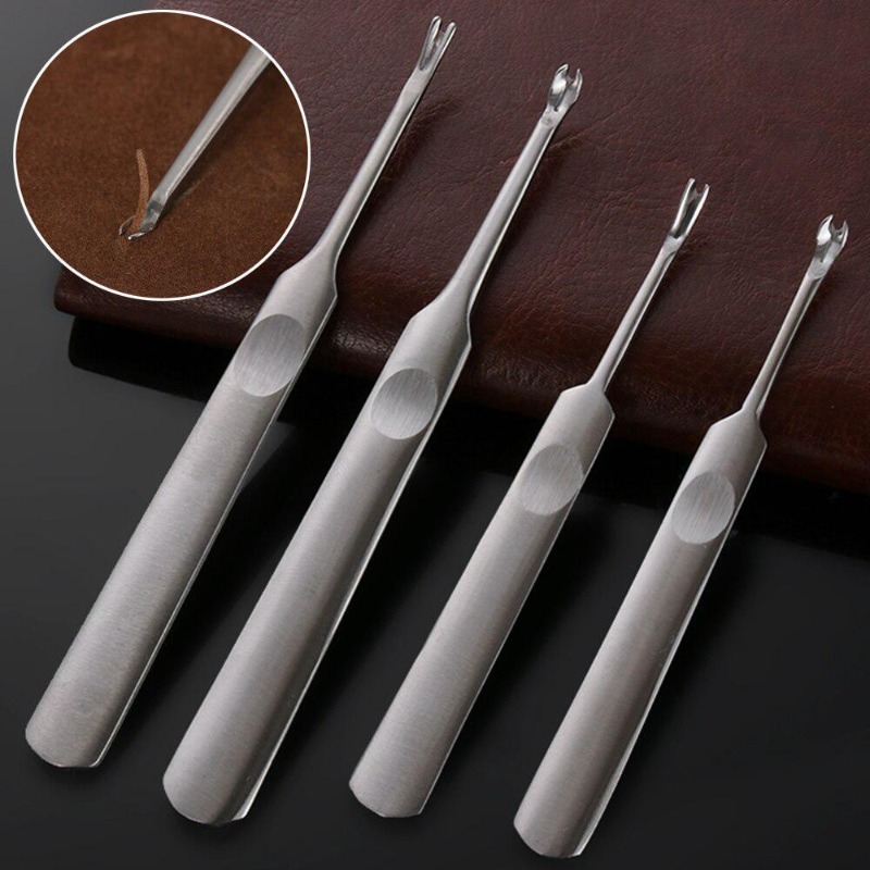 Groover Stitching Tool - 4 Stuks U + V-Vormige Lederen