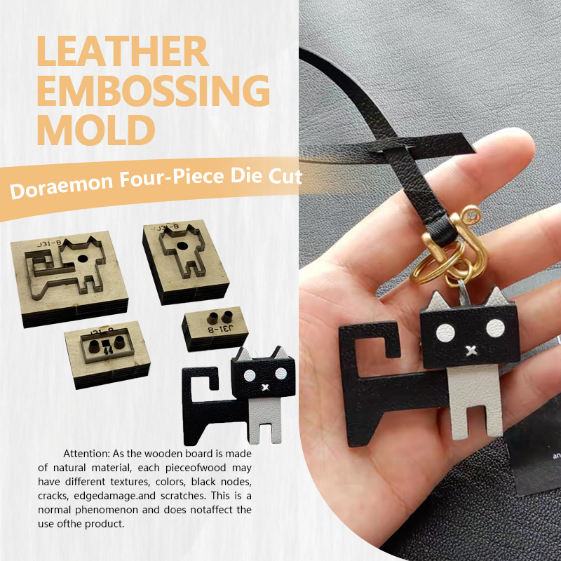 Leatherwork Machine - Machine Cat vierdelige set lederen stansmallen,