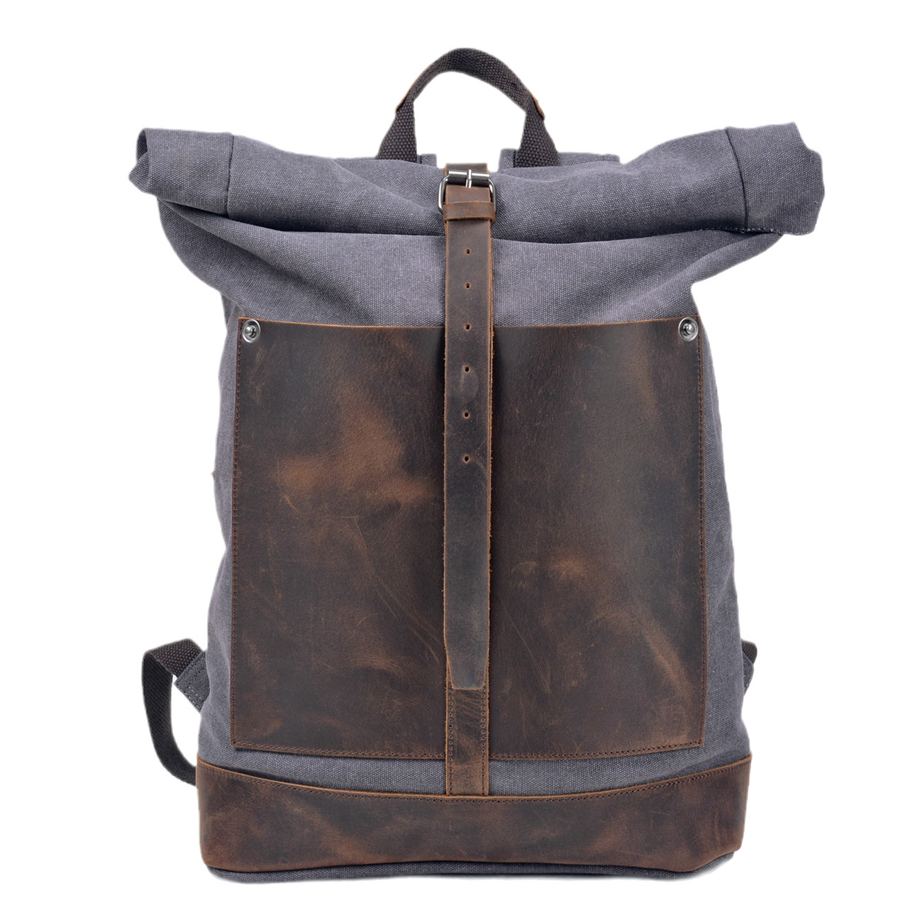 Leather Work Rucksack Mens - Heren rugzak van gewaxt canvas met
