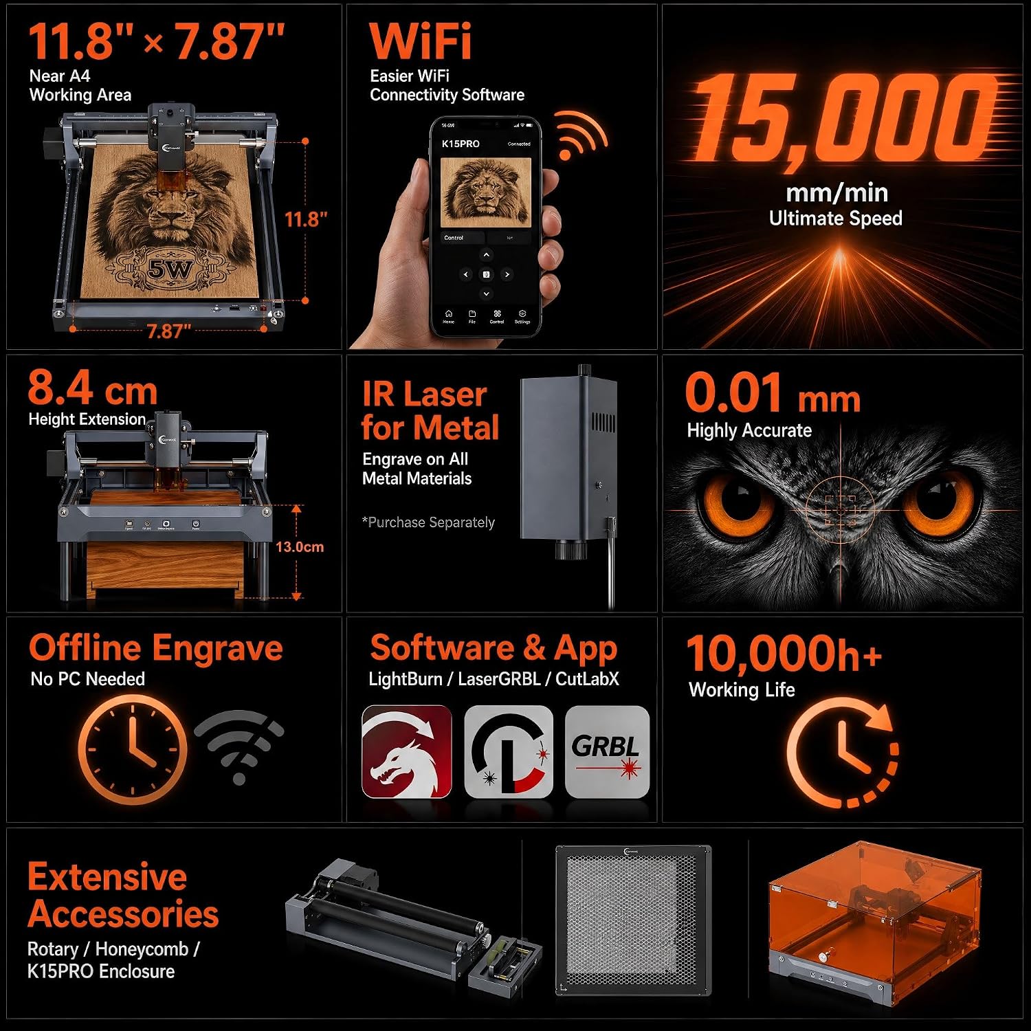 K15 Pro 7W lasergraveermachine - Leatherwork Machine recensie en prijs