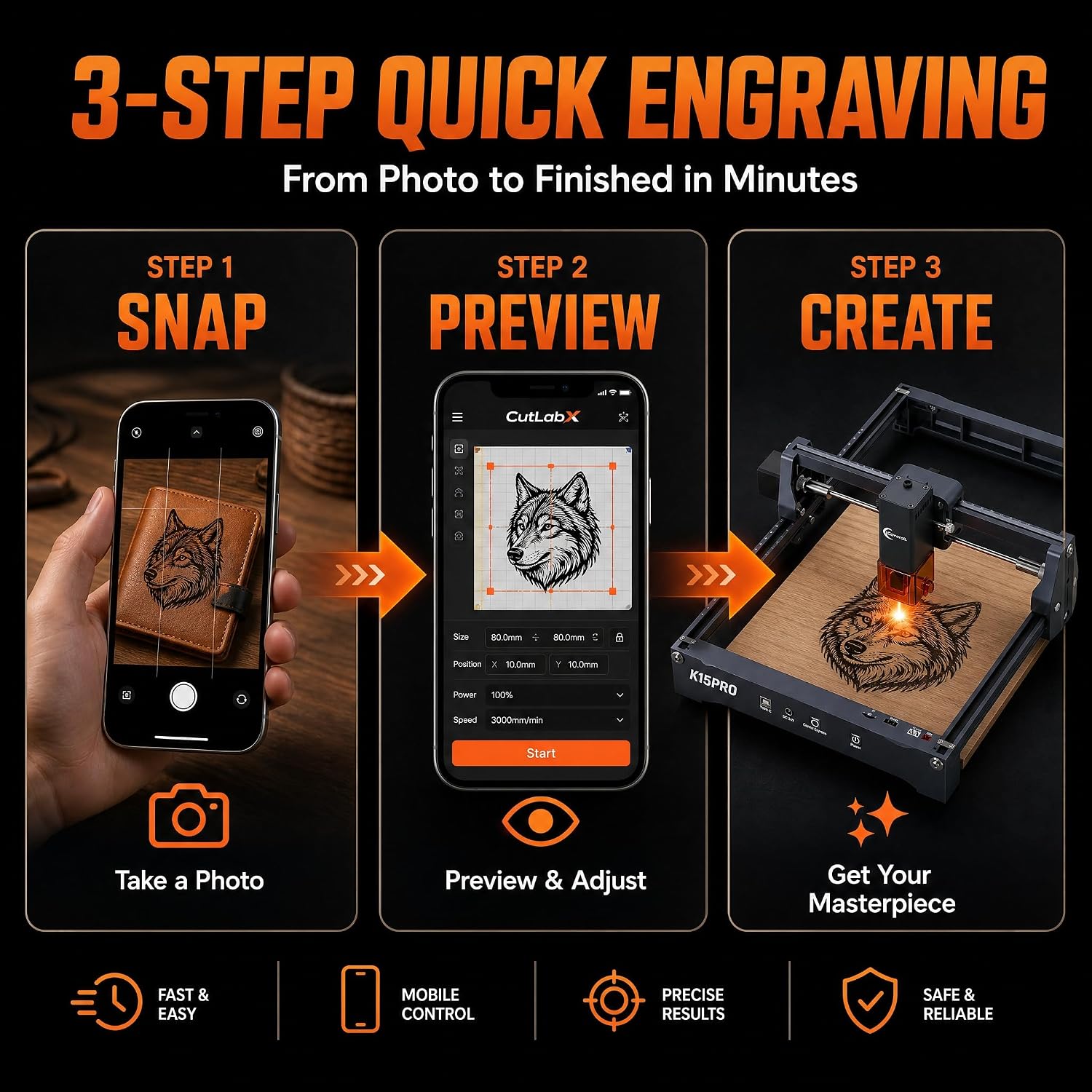 K15 Pro 7W lasergraveermachine - Leatherwork Machine recensie en prijs