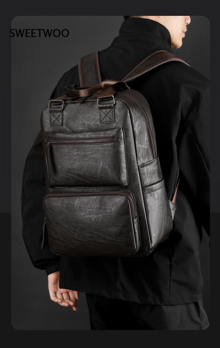 Herentas van kunstleer voor la - Leather Work Rucksack Mens recensie en prijs