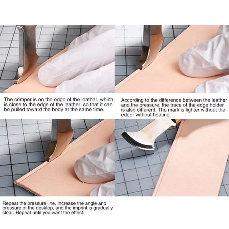 Rode houten handgreep lederen  - Groover Stitching Tool recensie en prijs